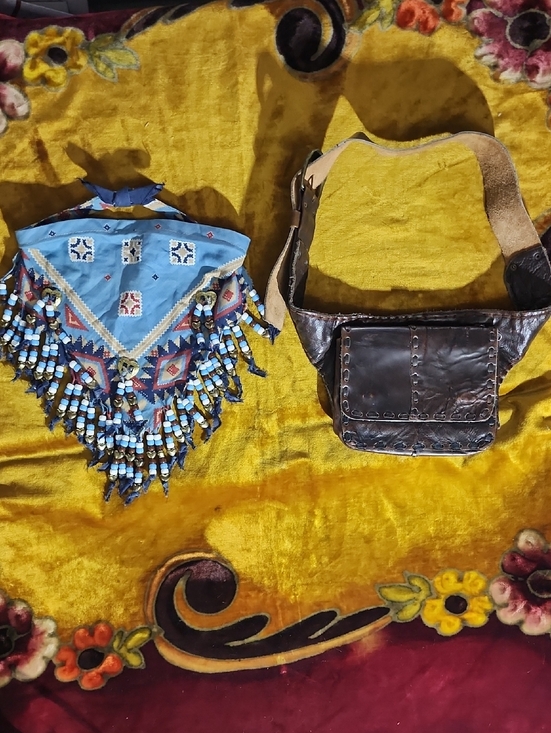 Handbags - 🔥 HOT DEAL Beaded Fringe Bandana Scarf And Leather Waist Bag  - Festival Wear